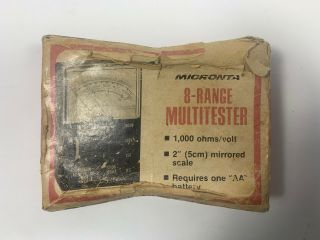 Vintage Radio Shack/tandy Micronta 1000 Ohms/volt Multitester 22 - 027u W/box Nos