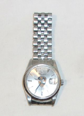 Vintage Ricoh Automatic Wrist Watch With Day & Date - 1st Calvary Divisition