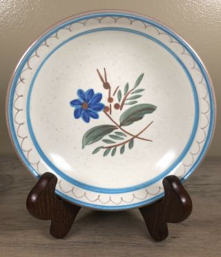 Vintage Mcm Set Of 6 Stangl Blue Daisy Pottery 5 1/2 " Tidbit Dessert Fruit Bowls