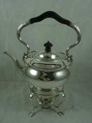 Solid Silver Kettle On Stand,  1927,  1180gm