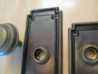 Vintage Brass Arts and Crafts Door Plates set of two 2