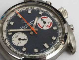 C.  1970 Vintage Jules Jurgensen Chronograph Mens Wristwatch W/ Box & Tag