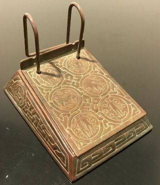 Tiffany Studios Bronze Desk Zodiac Art Calendar Note Pad Holder