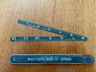 Vintage Rare Keuffel Esser Co York Folding Metal Ruler