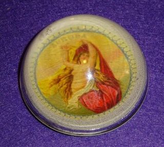 Aurora Cigars Nude Lady Antique Advertising Tobacco Wolf & Co.  Glass Paperweight