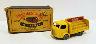 Vintage Matchbox Lesney Coca Cola Lorry No.  37 With Box