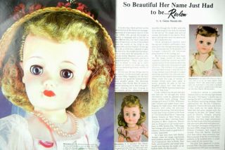 11p History Article,  Id Pics - Vtg Ideal Miss Revlon Doll - Barbara Britton