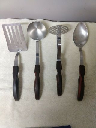 Vintage Cutco Set Of 4 Masher Ladle Slotted Spoon Spatula 12 14 15 16 Usa Made