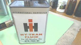 Vintage - International Harvester Hy - Trans Fluid - 1 Gallon Tin Can
