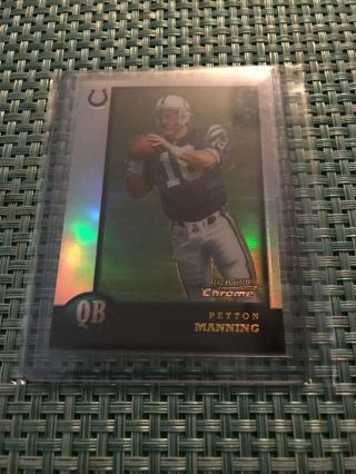 1998 Bowman Chrome Peyton Manning Rc Preview Bcp1 Refractor