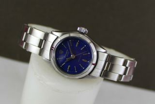 Ladies Rolex Oyster Precision Stainless Steel Watch Ref.  6411.  W/ Box