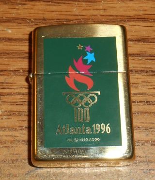 1995 Zippo 1996 Atlanta Olympic Games Full Size Brass Lighter/new/tough