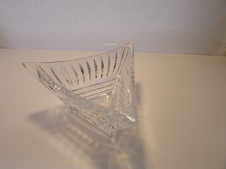 Vintage Full Lead Crystal Large Centerpiece Bowl 7.  5” X 4” Heavy Glass Item