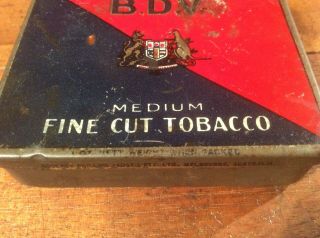 Early 1 Oz BDV Tobacco Tin Australian 3