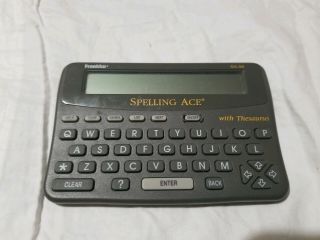 Vintage 1994 Franklin Computer Spelling Ace Sa - 98 Handheld Dictionary Thesaurus