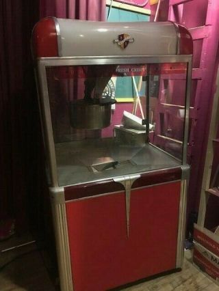 Vintage Popcorn Machine Maker Popper Manley Mlt46 46 Antique