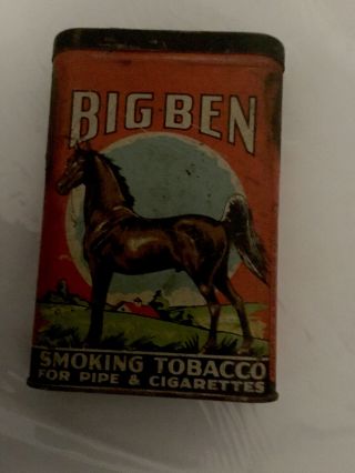 Big Ben Pocket Tobacco Tin For Pipe And Cigarettes