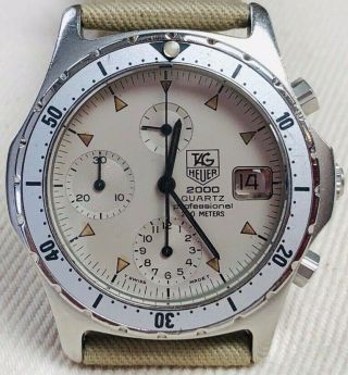 Vintage Tag Heuer Albino 2000 Chronograph Chrono Wristwatch