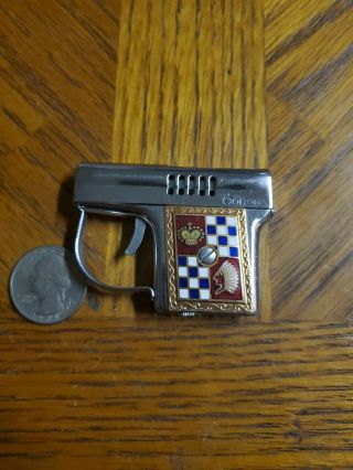 Rare Vintage Corona Antique Art Deco Gun Pistol Lighter Minty