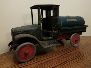 Antique 1920’s Buddy L Tank Line Tanker Truck Very Rare All Large