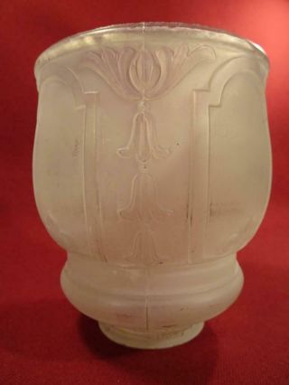 Antique Vintage Satin Glass Lamp Shade 2 1/4 " Fitter Gas Light