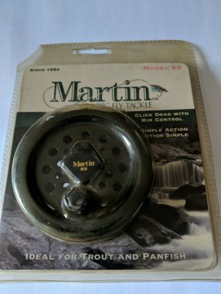 Vtg Martin Fishing Reel Model 65 In Package Fly Fishing Reel