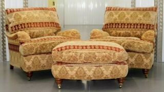Duresta Lawnsome Armchairs On Turkish Rug Upholstery & Caster Le