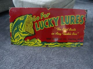 Very Large Lucky Lures Paw Paw Bait Co,  Michigan,  Fishing,  Hunting,  Fish