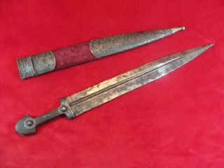 Antique Ottoman / Islamic / Caucasian Dagger Sword KINJAL (SILVER Decoration) 2