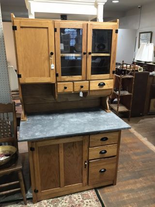 Antique Hoosier Kitchen Cabinet - 10183