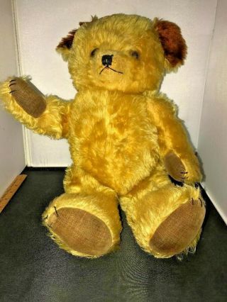 Antique Teddy Fully Jointed Brown Mohair 20in