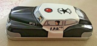 Vintage Fpd Fossil Police Car Tin Watch Case Only Watch Not
