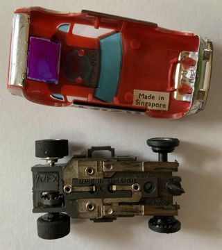 Vintage 1973 Aurora AFX Datsun 240Z Slot Car Red / White 46 IN PACKAGE RARE 3