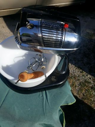 Vintage Dormeyer Princess Chrome 10 - Speed Stand Mixer Sm Bowl Damage Base