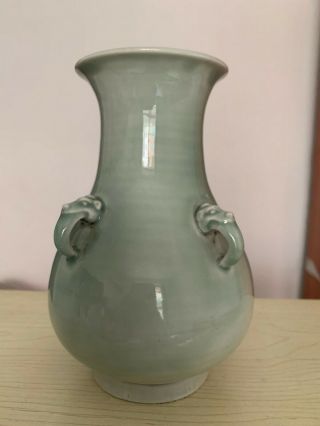 Antique Chinese Famille Rose Green Glazed Export Porcelain Vase Age Unknown