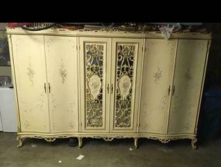 Antique Luxury Italian Armoire Wardrobe Dresser Closet Italy Silik ?