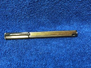 Vintage 80’s Colibri Metal Gold Tone Cigarette Lighter Pen Style Clip Art Deco