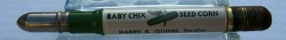 Vintage Bullet Pencil - Harry Quinn Adel Iowa Baby Chix Seed Corn 3