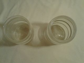 (2) Vintage Style Clear Glass Ribbed Jelly Jar Porch Light Ceiling Globe Shade 3
