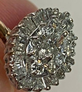 Vintage Estate 14k Gold And Diamond Cluster Ring - Size 7 4.  5 Grams