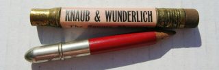 Vintage Bullet Pencil - Knaub & Wunderlich Fountain City Wisconsin