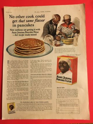 1923 Vintage Print Ad With Secial Coupon Offer For Aunt J Pancake Flour