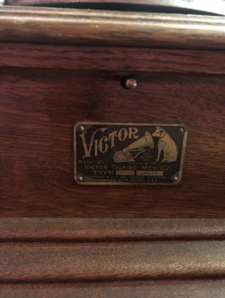1901 To 1905 Victor Victrola Vic 3 Antique Phonograph Player 10 Turntable 2