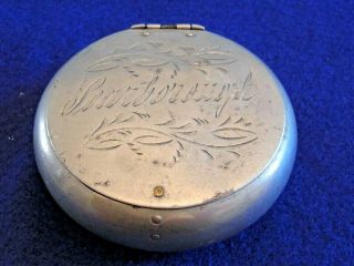 Antique Edwardian Tobacco Tin 1910s Scarborough Gift Keep Safe Trinket Box