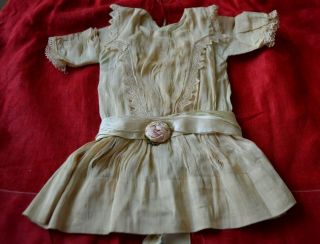 Antique Dress From 17 - 18 " French/german Bisque Head Doll Age Worn