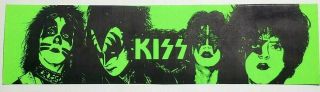 Kiss Vintage 1976 Destroyer Era Ace Peter Gene Paul Nos Vinyl Decal Sticker Grn