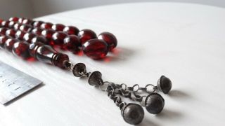 100 Rare Antique Bakelite Faturan Prayer Beads Necklace 120 G