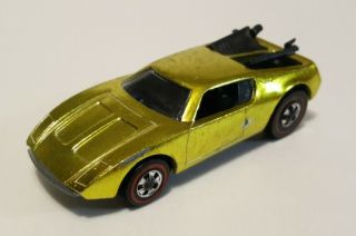1970 Vintage Mattel Hot Wheels Redline Amx/2 Metallic Yellow Nm Cond