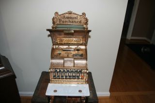 Antique Brass National Cash Register Model 313 Candy Or Barber Shop