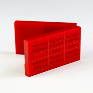 Vintage Bakelite Cherry Red Folding Cribbage Game Board Asis Nr 97 Grams Nr Kpb